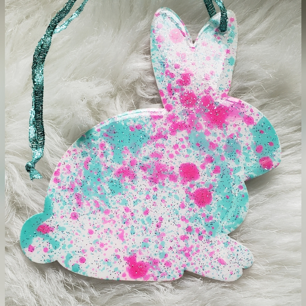 Handmade Speckled Bunny Decor Accessory
